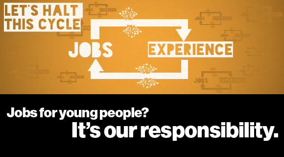 Jobs for young people? It's our responsibility graphic