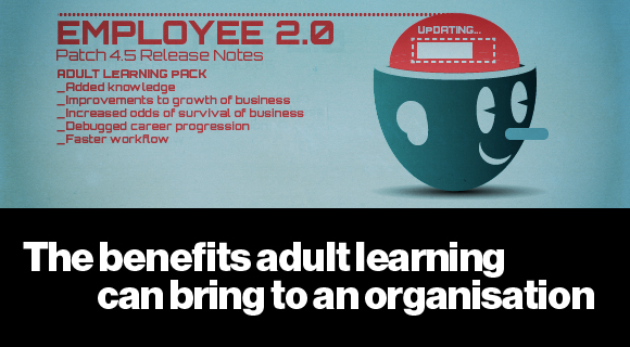 Graphic of the 'employee 2.0' - the benefits of adult learning