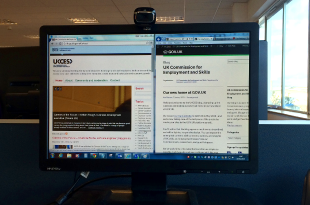 Image showing screen with the old and new UKCES blogs